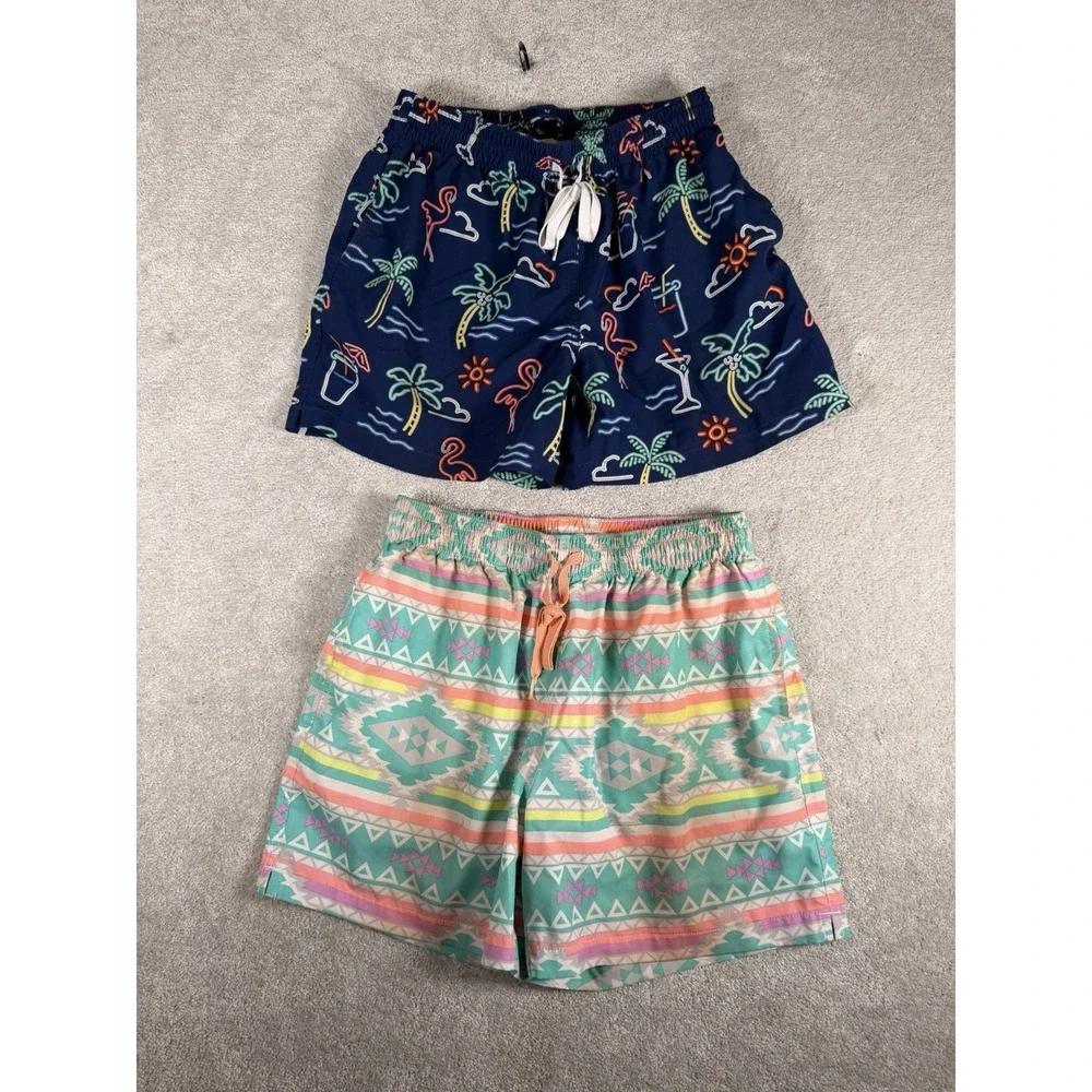 Lot‎ Of 2 Chubbies Swim Trunks Shorts Size M Pockets Drawstring Lined 5.5
